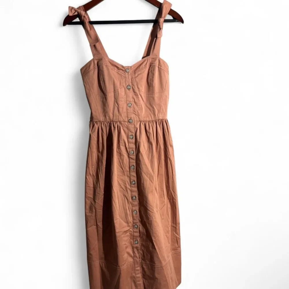 Rebecca Taylor Midi Dress in Blush Pink Smocked Back